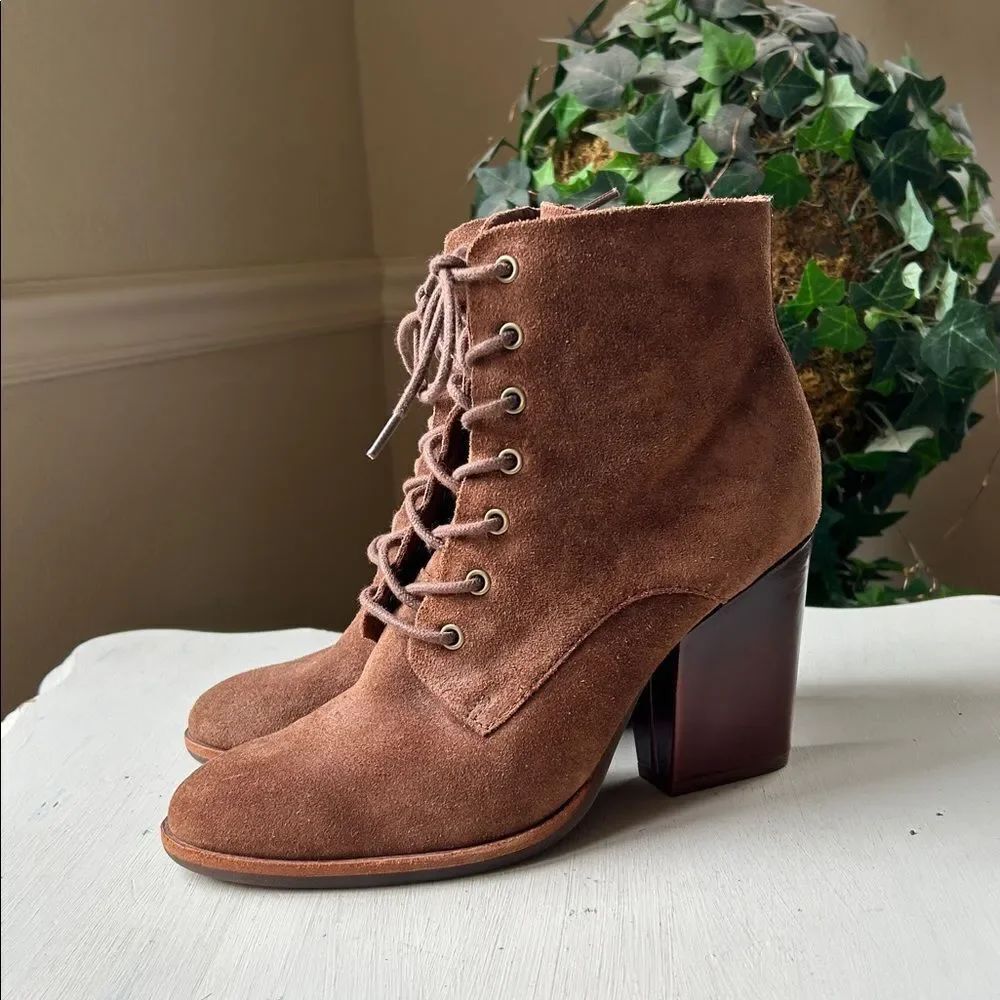 Kork-Ease | Kork-Ease Elfa Brown Lace-Up Suede Boots 8.5 EUC